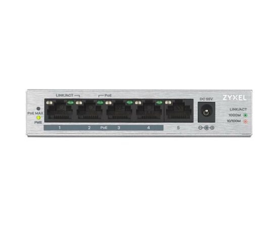 Коммутатор сетевой ZyXel GS1005HP-EU0101F, изображение 3 Коммутатор сетевой ZyXel GS1005HP-EU0101F, изображение 3
