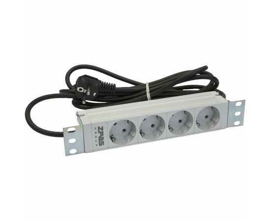 Силовой блок 10" 1U, 230V 4D schuko Zpas (WZ-LZ10-04-SU-000)