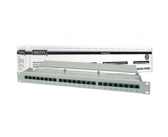 Патч-панель 19" 1U 24 порта 5e FTP в сборе Digitus (DN-91524S)