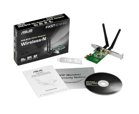 Мережева карта Wi-Fi ASUS PCE-N15, зображення 4 Мережева карта Wi-Fi ASUS PCE-N15, зображення 4