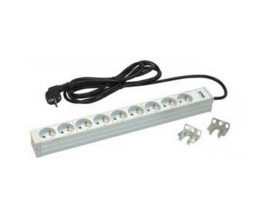 Силовой блок Zpas 19" 1U 9D Shuko без выключателя (WZ-LZ30-09-SU-000/C)