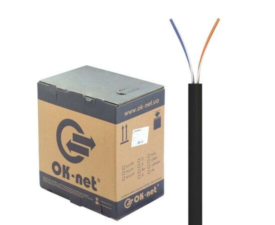 Кабель мережевий OK-Net UTP 305м 2 пары (КПП-ВП (100) 2х2х0,50 / 305)