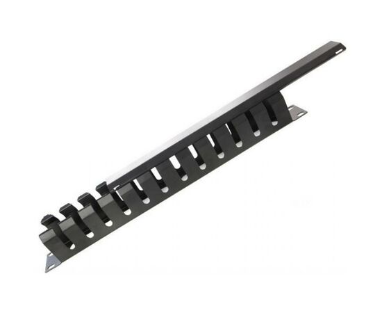 Кабельный организатор Hypernet 19" 1U с крышкой для шкафа или стойки, металл (CM-1U), изображение 4 Кабельный организатор Hypernet 19" 1U с крышкой для шкафа или стойки, металл (CM-1U), изображение 4