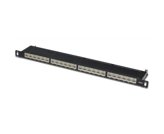 Патч-панель Digitus 19" 0.5U, 24xRJ45, CAT 6 STP в сборе (DN-91624S-SL-SH), изображение 2 Патч-панель Digitus 19" 0.5U, 24xRJ45, CAT 6 STP в сборе (DN-91624S-SL-SH), изображение 2