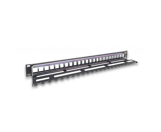 Патч-панель LEGRAND 19" 1U для 24-х модулей Keystone, c пластиковим органайзером (632791)
