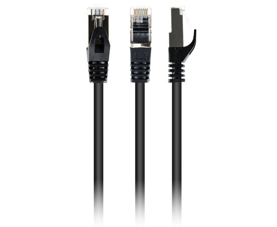 Патч-корд 1м S/FTP Cat 6A CU LSZH black Cablexpert (PP6A-LSZHCU-BK-1M)