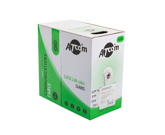 Кабель сетевой Atcom UTP 305м cat.5e Standart CCA (7944), изображение 2 Кабель сетевой Atcom UTP 305м cat.5e Standart CCA (7944), изображение 2