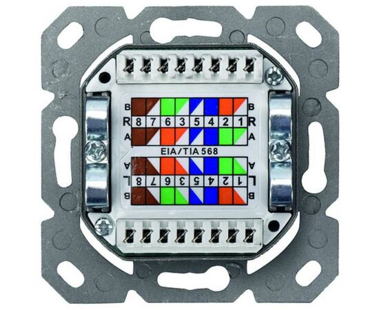 Компьютерная розетка Digitus 2xRJ45 FTP, для скрытой проводки (DN-9005-N), изображение 5 Компьютерная розетка Digitus 2xRJ45 FTP, для скрытой проводки (DN-9005-N), изображение 5
