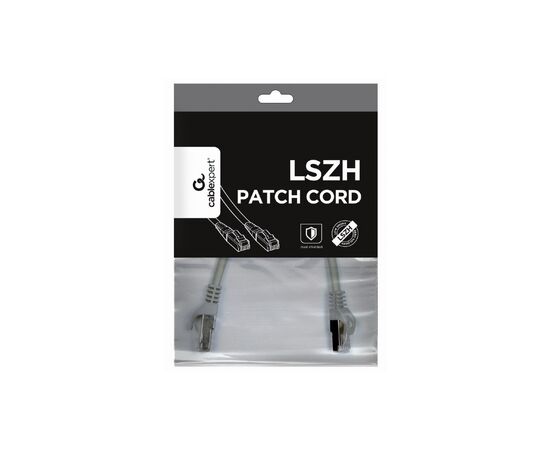 Патч-корд 3м S/FTP Cat 6A CU LSZH gray Cablexpert (PP6A-LSZHCU-3M), изображение 4 Патч-корд 3м S/FTP Cat 6A CU LSZH gray Cablexpert (PP6A-LSZHCU-3M), изображение 4