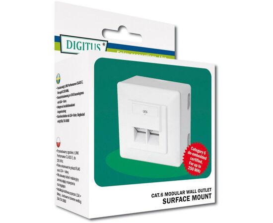 Комп'ютерна розетка Digitus 2xRJ45 STP, cat. 6, для наружной проводки (DN-9006-N), зображення 8 Комп'ютерна розетка Digitus 2xRJ45 STP, cat. 6, для наружной проводки (DN-9006-N), зображення 8