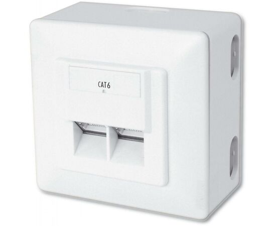 Компьютерная розетка Digitus 2xRJ45 STP, cat. 6, для наружной проводки (DN-9006-N)