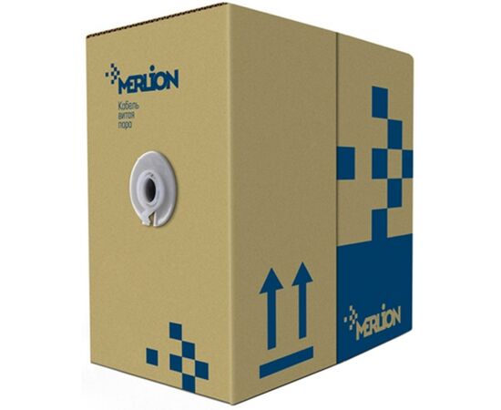 Кабель мережевий Merlion UTP 305м КПВ-ВП (100) 4P 24AWG, cat.5e [СU] (09009)