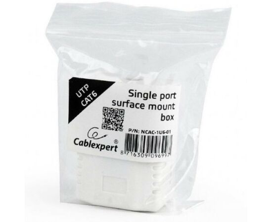 Компьютерная розетка Cablexpert RJ45x1 UTP cat.6 (NCAC-1U6-01), изображение 3 Компьютерная розетка Cablexpert RJ45x1 UTP cat.6 (NCAC-1U6-01), изображение 3