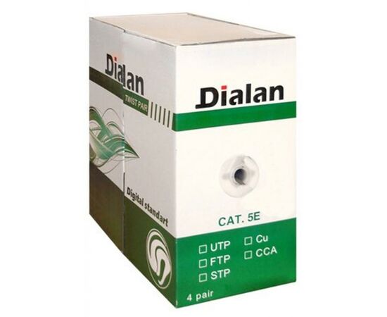 Кабель сетевой Dialan FTP 305м КНПЭ 4*2*0,50 [СU] ПВХ+ПЭ, Black (10563)