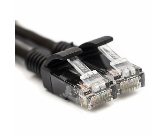 Патч-корд 7.5м, UTP, cat.5e, CU, black PowerPlant (CA911622)