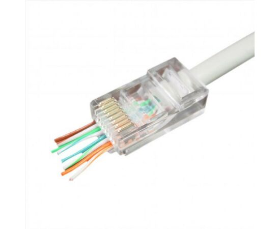 Конектор Cablexpert RJ45 cat.5e UTP 8P8C (сквозное отв., позолоч. конт.) 10 шт (LC-PTU-01/10)