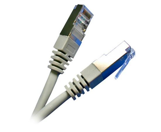 Патч-корд 1м, FTP, cat.5e, CU, 24AWG, grey Kingda (KD-PAFT4100GY)