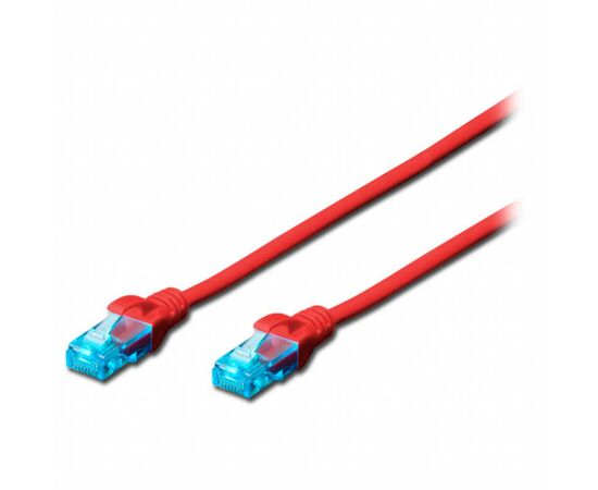 Патч-корд 3м, UTP, cat.5e, AWG 26/7, CCA, PVC, red Digitus (DK-1512-030/R)