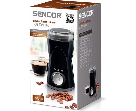 Кофемолка Sencor SCG 1050 BK (SCG1050BK), изображение 2 Кофемолка Sencor SCG 1050 BK (SCG1050BK), изображение 2