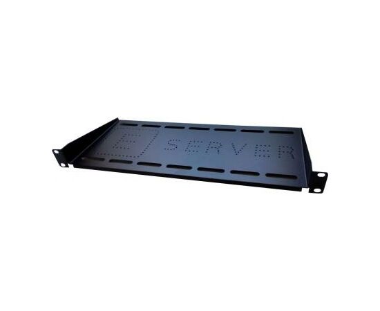 Полка 19" Eserver 1U глуб. 200мм, цвет черный (PK-1U-200-B)