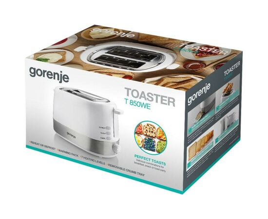 Тостер Gorenje T850WE, изображение 2 Тостер Gorenje T850WE, изображение 2