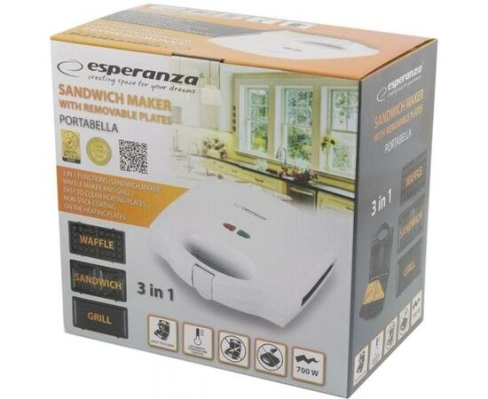 Сэндвичница Esperanza EKT006W, изображение 3 Сэндвичница Esperanza EKT006W, изображение 3