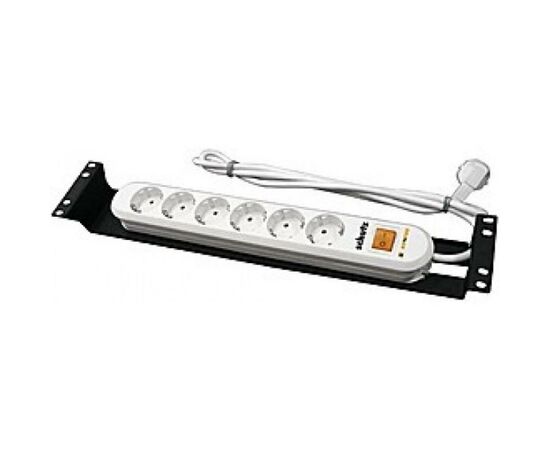 Силовий блок Conteg 19" 2U 6хSchuko, с выключателем, с кабелем (DP-RP-06-SCHUSP)