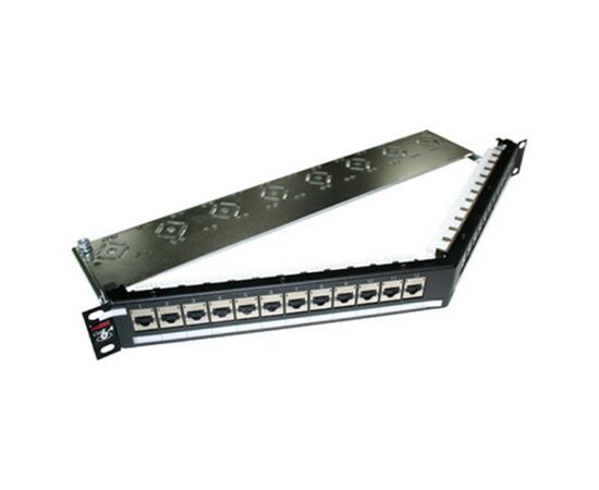 Патч-панель 19" угловая 24xRJ-45 STP cat.6A, DG+, 1U Molex (PID-00218)