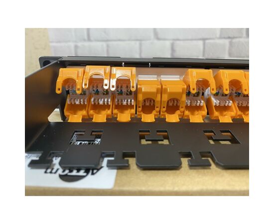 Патч-панель 19" 24хRJ-45 UTP 1U cat.6, в зборі з Keystone, Organizer Atcom (P6148), зображення 3 Патч-панель 19" 24хRJ-45 UTP 1U cat.6, в зборі з Keystone, Organizer Atcom (P6148), зображення 3