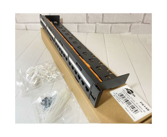 Патч-панель 19" 24хRJ-45 UTP 1U cat.6, в зборі з Keystone, Organizer Atcom (P6148), зображення 4 Патч-панель 19" 24хRJ-45 UTP 1U cat.6, в зборі з Keystone, Organizer Atcom (P6148), зображення 4