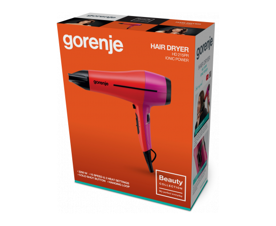 Фен Gorenje HD215PR, изображение 4 Фен Gorenje HD215PR, изображение 4