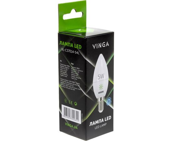 Лампочка Vinga VL-C37E14-54L, изображение 2 Лампочка Vinga VL-C37E14-54L, изображение 2
