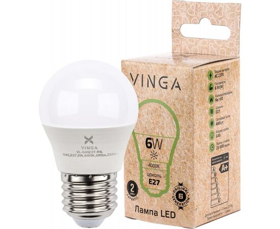 Лампочка Vinga VL-G45E27-64L