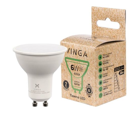 Лампочка Vinga VL-MR16GU10-64L-220