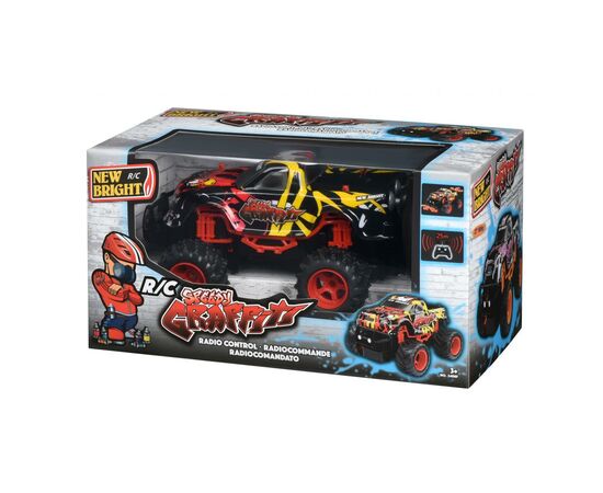 Радиоуправляемая игрушка New Bright GRAFFITI TRUCK Yellow 1:24 (2408F-1), изображение 3 Радиоуправляемая игрушка New Bright GRAFFITI TRUCK Yellow 1:24 (2408F-1), изображение 3