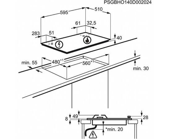 Варочная поверхность Electrolux GPE 363 RBW (GPE363RBW), изображение 2