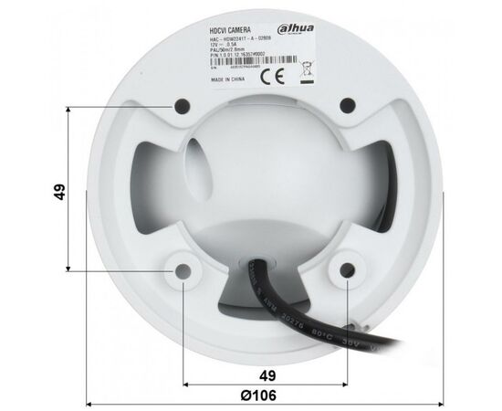 Камера видеонаблюдения Dahua HAC-HDW2802TP-A (2.8) (04643-05884), изображение 2 Камера видеонаблюдения Dahua HAC-HDW2802TP-A (2.8) (04643-05884), изображение 2
