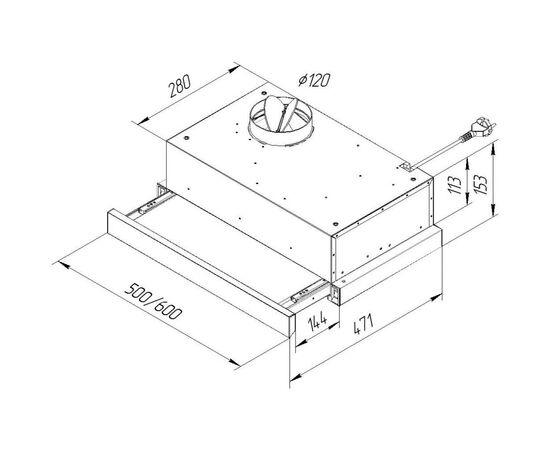 Вытяжка кухонная Pyramida TL 60 SLIM BR, изображение 5 Вытяжка кухонная Pyramida TL 60 SLIM BR, изображение 5