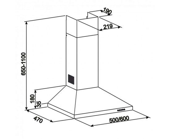 Вытяжка кухонная Eleyus KENT 700 60 BL, изображение 10 Вытяжка кухонная Eleyus KENT 700 60 BL, изображение 10