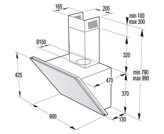 Вытяжка кухонная Gorenje WHI643ORA-B, изображение 4 Вытяжка кухонная Gorenje WHI643ORA-B, изображение 4