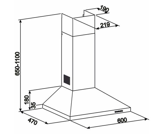 Вытяжка кухонная Eleyus KENT 700 60 BG, изображение 9 Вытяжка кухонная Eleyus KENT 700 60 BG, изображение 9