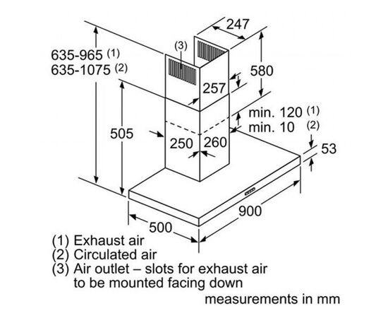 Вытяжка кухонная Bosch DWB66DM50, изображение 6 Вытяжка кухонная Bosch DWB66DM50, изображение 6