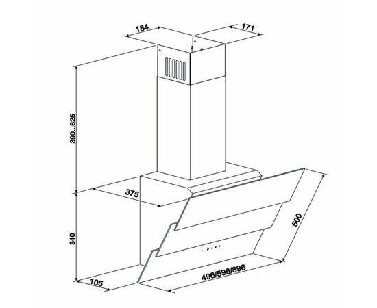 Вытяжка кухонная Eleyus Fiona 1000 60 WH, изображение 10 Вытяжка кухонная Eleyus Fiona 1000 60 WH, изображение 10