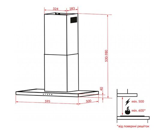 Вытяжка кухонная Weilor WPS 6230 BL 1000 LED, изображение 10 Вытяжка кухонная Weilor WPS 6230 BL 1000 LED, изображение 10