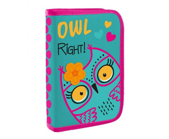Пенал 1 вересня Owl твердий одинарний без клапана (532816)
