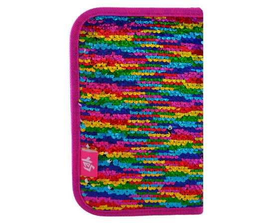 Пенал Yes Sequins твердый одинарный с двумя клапанами (532425), изображение 3 Пенал Yes Sequins твердый одинарный с двумя клапанами (532425), изображение 3