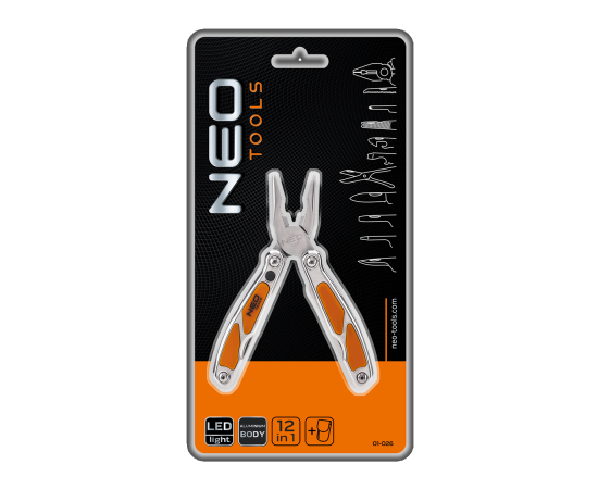 Мультитул Neo Tools 12 елементів, з LED (01-026), зображення 2 Мультитул Neo Tools 12 елементів, з LED (01-026), зображення 2