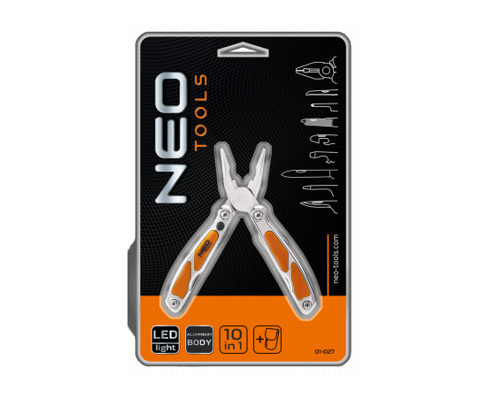Мультитул Neo Tools mini, 10 элементов, с LED (01-027), изображение 2 Мультитул Neo Tools mini, 10 элементов, с LED (01-027), изображение 2