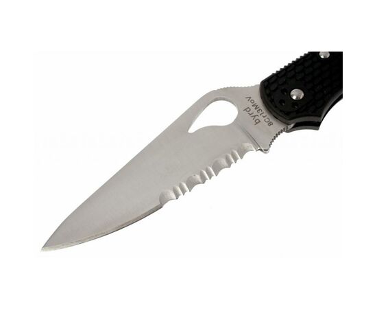Нож Spyderco Byrd Cara Cara 2, FRN, полусеррейтор (BY03PSBK2), изображение 3 Нож Spyderco Byrd Cara Cara 2, FRN, полусеррейтор (BY03PSBK2), изображение 3