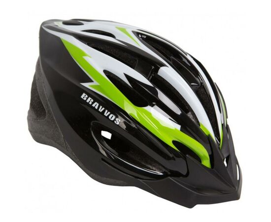 Шолом Velotrade HEL126 черно-бело-салатовый L (HEAD-004)